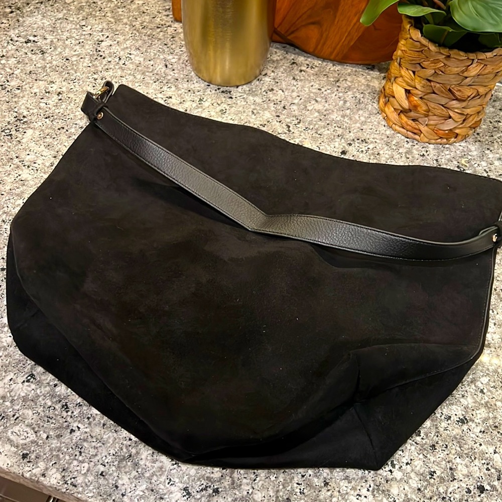 Black Velvet Bucket Bag